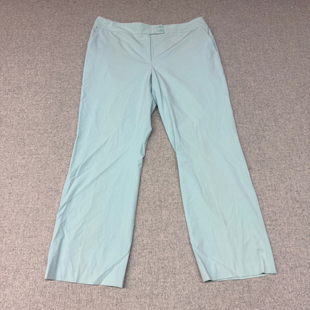 Apostrophe Dress Pants Size 18 Light Blue Stretch Straight Leg Trousers Workwear